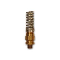 HE68G - 66 Adapter with Spring, 3/8 in Hose x 3/8 in MPT, Brass - GetHydraulics.com