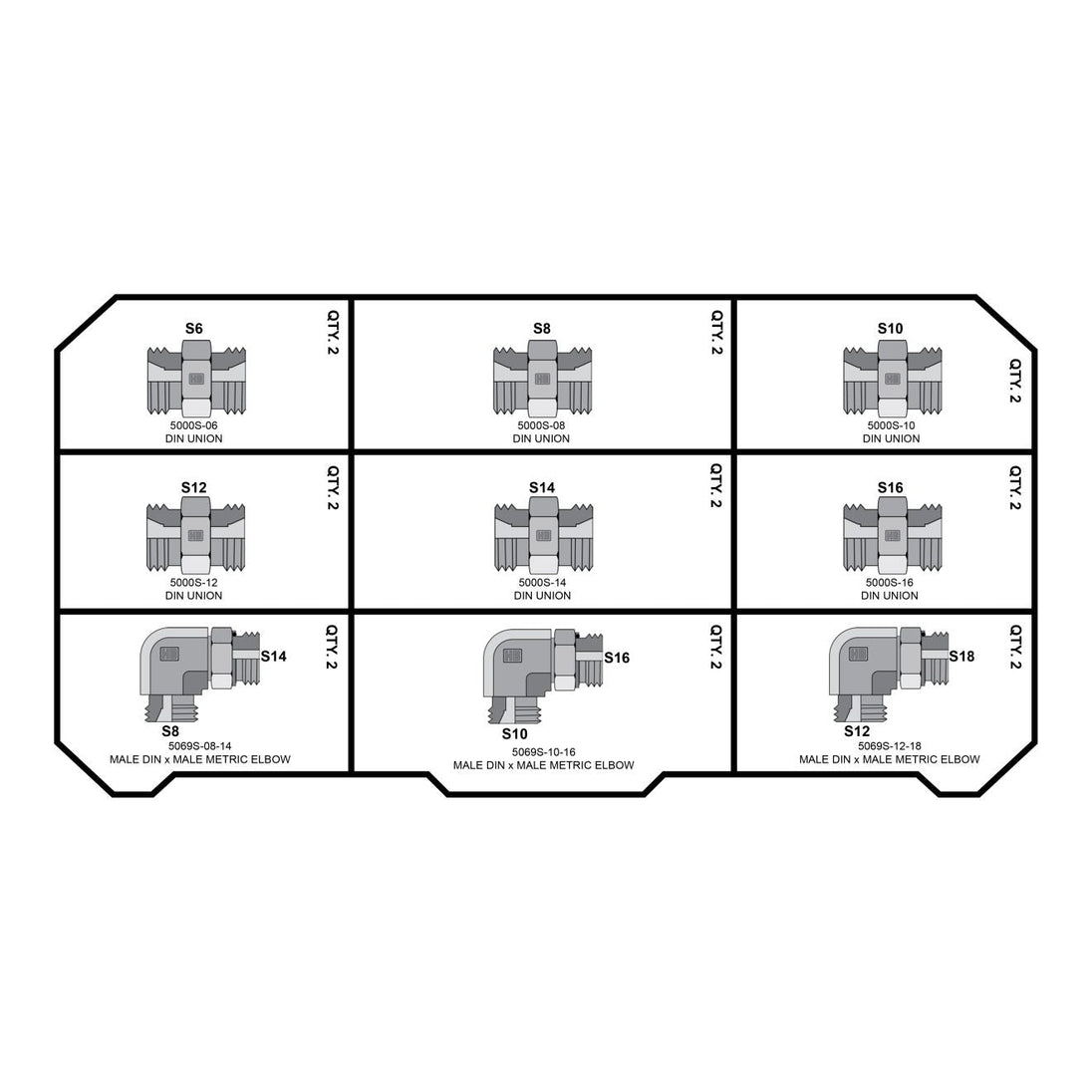 HEAVY DIN Fittings Tower - GetHydraulics
