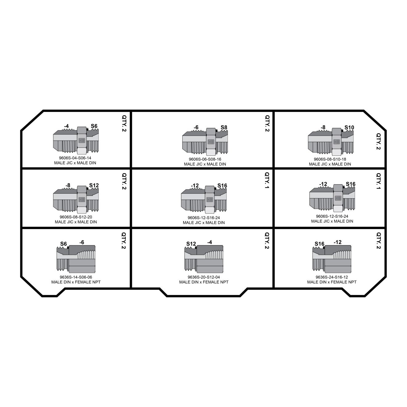 HEAVY DIN Fittings Tower - GetHydraulics