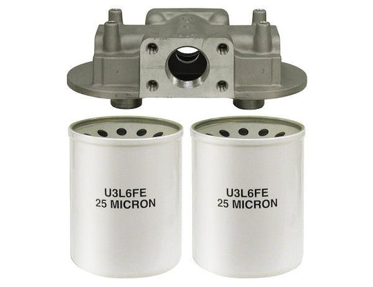HFA41015 90 GPM Return Line Filter Assembly 1 - 1/2 Inch NPT/10 Micron/15 PSI Bypass - GetHydraulics