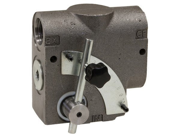 HFDL075SAE 12 SAE Side Ported Adjustable Flow Divider Valve 0 - 30 GPM - GetHydraulics