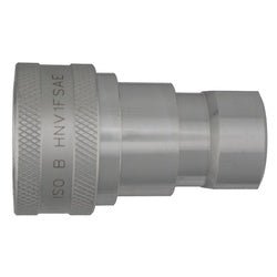 HNV38FSAE ISO - B Interchange Quick Disconnect Female SAE O - Ring Coupler, 3/8 - in Body x 3/8 - in Female O - Ring Boss, Steel - GetHydraulics