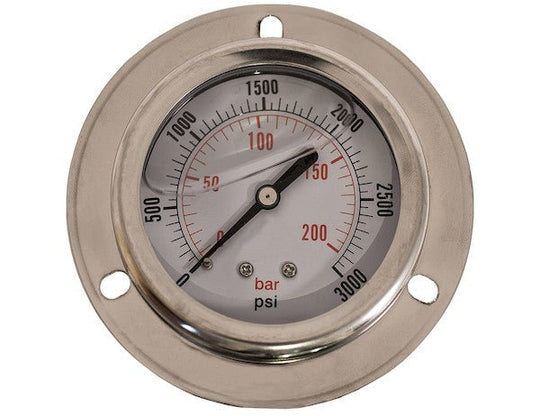 HPGP5 Silicone Filled Pressure Gauge - Panel Mount 0 - 5,000 PSI - GetHydraulics