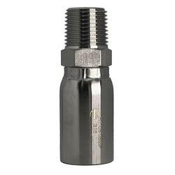 HY Series SSHY - 16 - 16MP Straight Rigid Adapter, 1 - in Hose x 1 - in Male NPT, 316 Stainless Steel - GetHydraulics.com