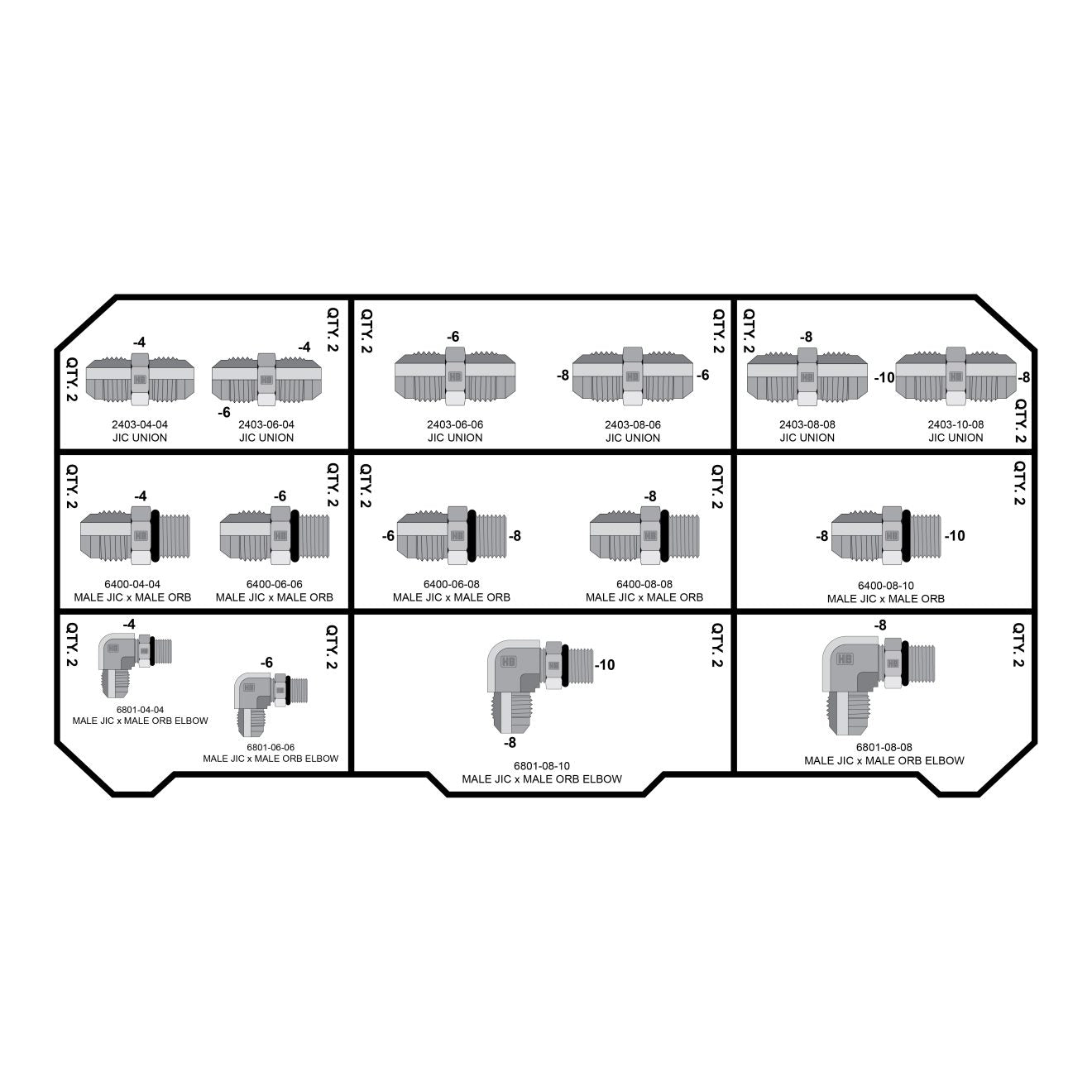 JIC Fittings Tower - GetHydraulics