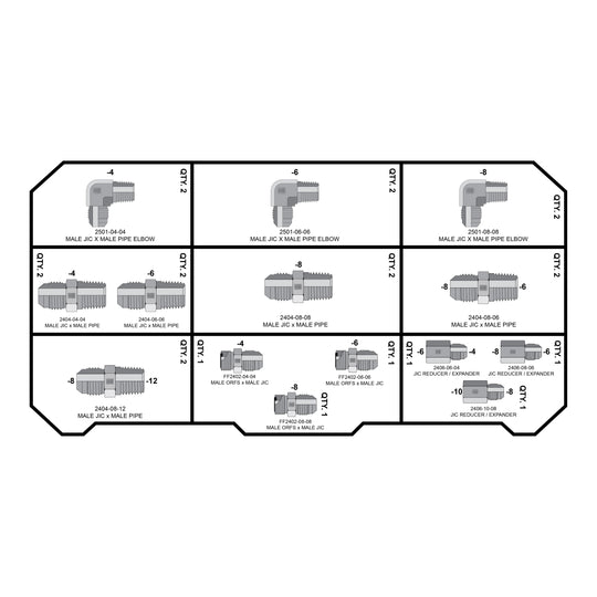 JIC - NPT - ORFS FITTING PACK - GetHydraulics