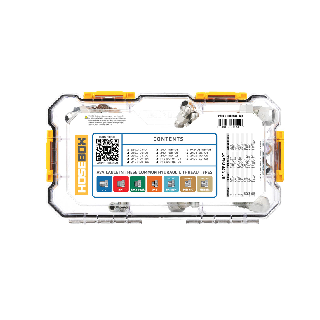 JIC - NPT - ORFS FITTING PACK - GetHydraulics