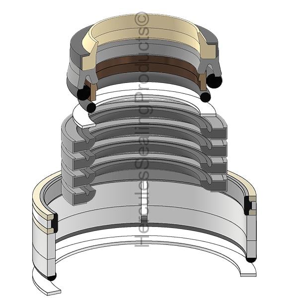 KOM-707-98-45220 Komatsu Hydraulic Cylinder Seal Kit 80 _ 115 mm - Union Hydraulics