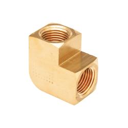LF100 - 2 90 deg Barstock Elbow, 1/8 in FPT x 1/8 in FPT, Brass - GetHydraulics.com