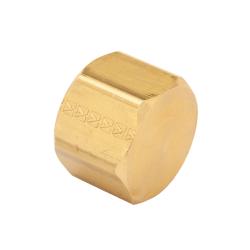 LF108 - 4 Barstock Cap, 1/4 in FPT, 0.6 in, Brass - GetHydraulics.com