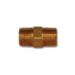 LF122 - 12 Hex Nipple, 3/4 in MPT x 3/4 in MPT, 1 - 3/4 in, Brass - GetHydraulics.com