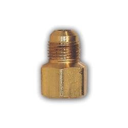 LF46 - 1012 Adapter, 5/8 in SAE 45 deg Male Flared x 3/4 in FPT, Brass - GetHydraulics.com