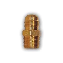 LF48 - 68 Half Union Adapter, 3/8 in Male Flared x 1/2 in MIP, Brass - GetHydraulics.com