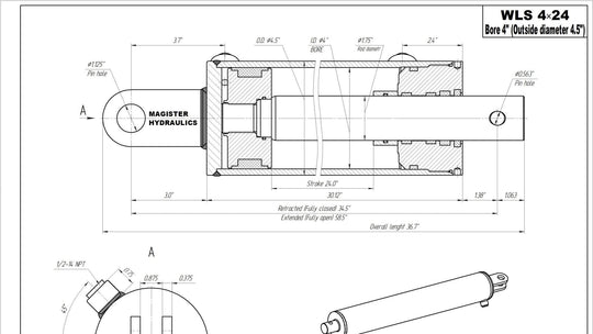 Log Splitter Hydraulic Cylinders - GetHydraulics