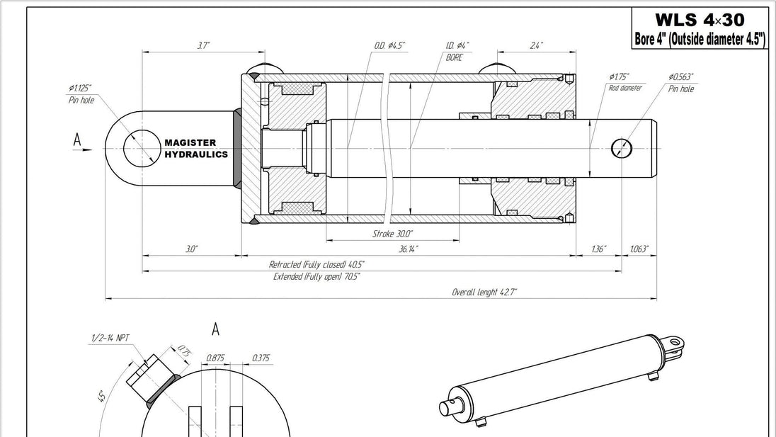 Log Splitter Hydraulic Cylinders - GetHydraulics