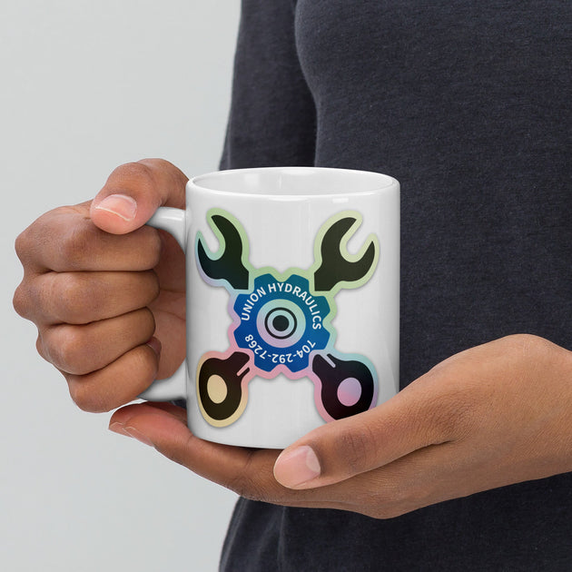 LOGO White glossy mug - GetHydraulics.com