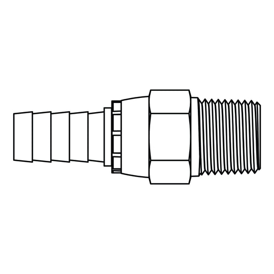 LS - 4244 - 06 - 04 Hose Barb to Pipe Swivel - GetHydraulics