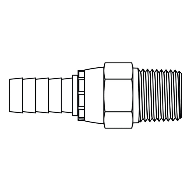 LS - 4244 - 06 - 04 Hose Barb to Pipe Swivel - GetHydraulics.com
