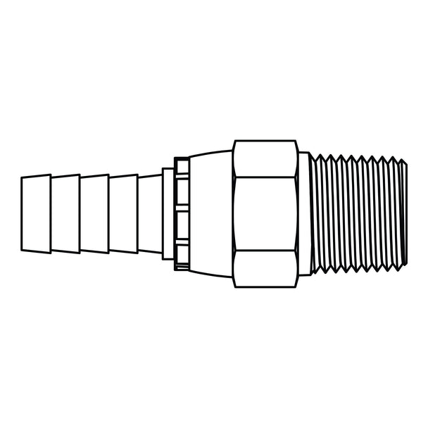 LS - 4244 - 08 - 06 Hose Barb to Pipe Swivel - GetHydraulics