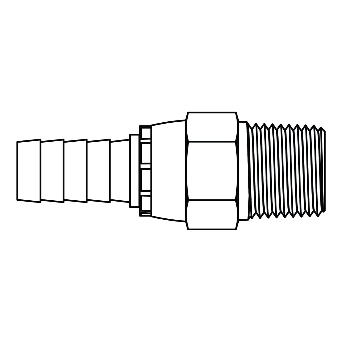 LS-4244-06-06 Hose Barb to Pipe Swivel