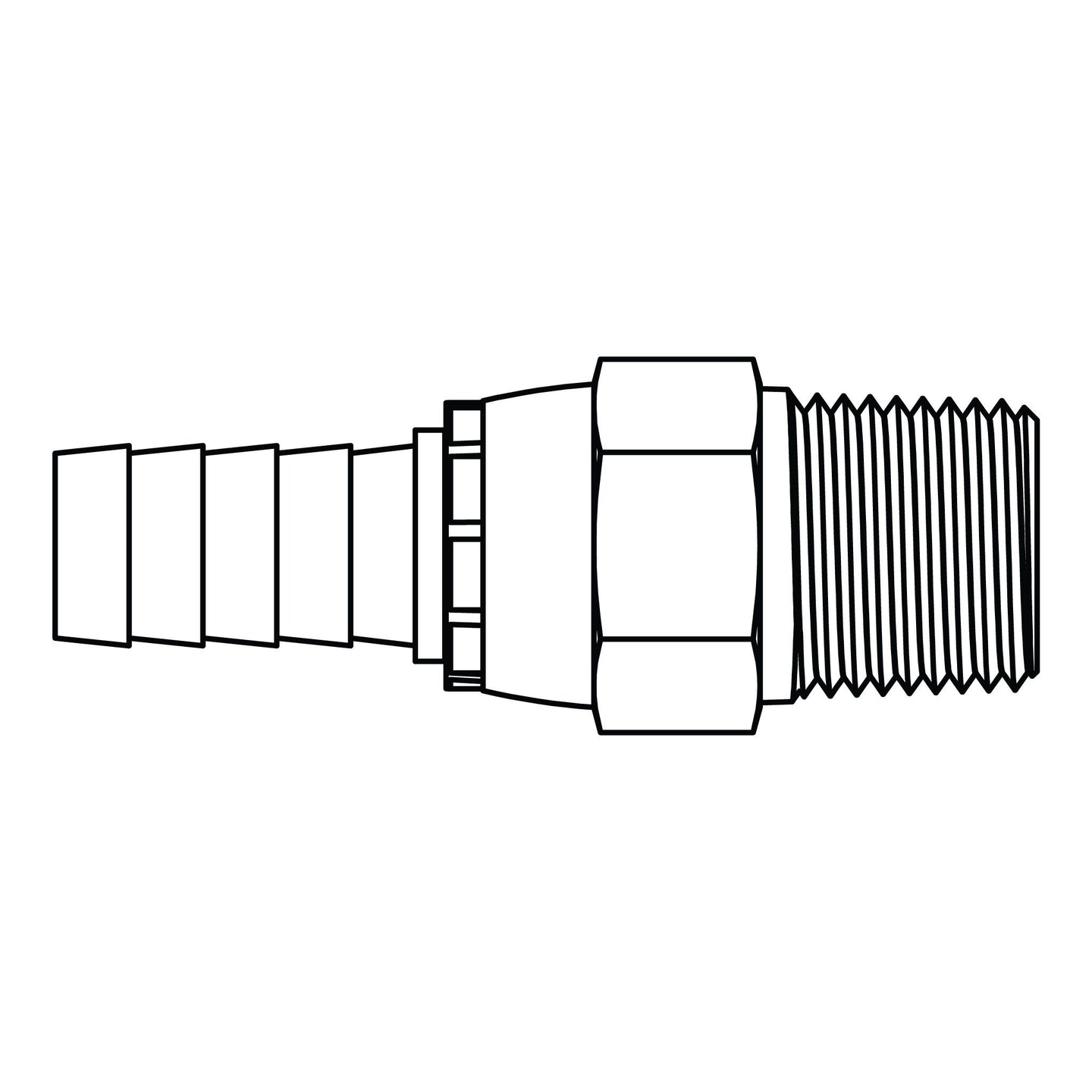 LS-4244-12-12 Hose Barb to Pipe Swivel