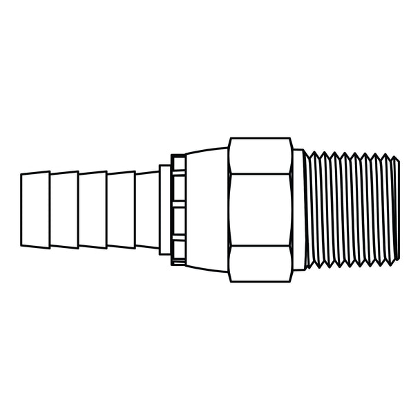 LS-4244-06-04 Hose Barb to Pipe Swivel