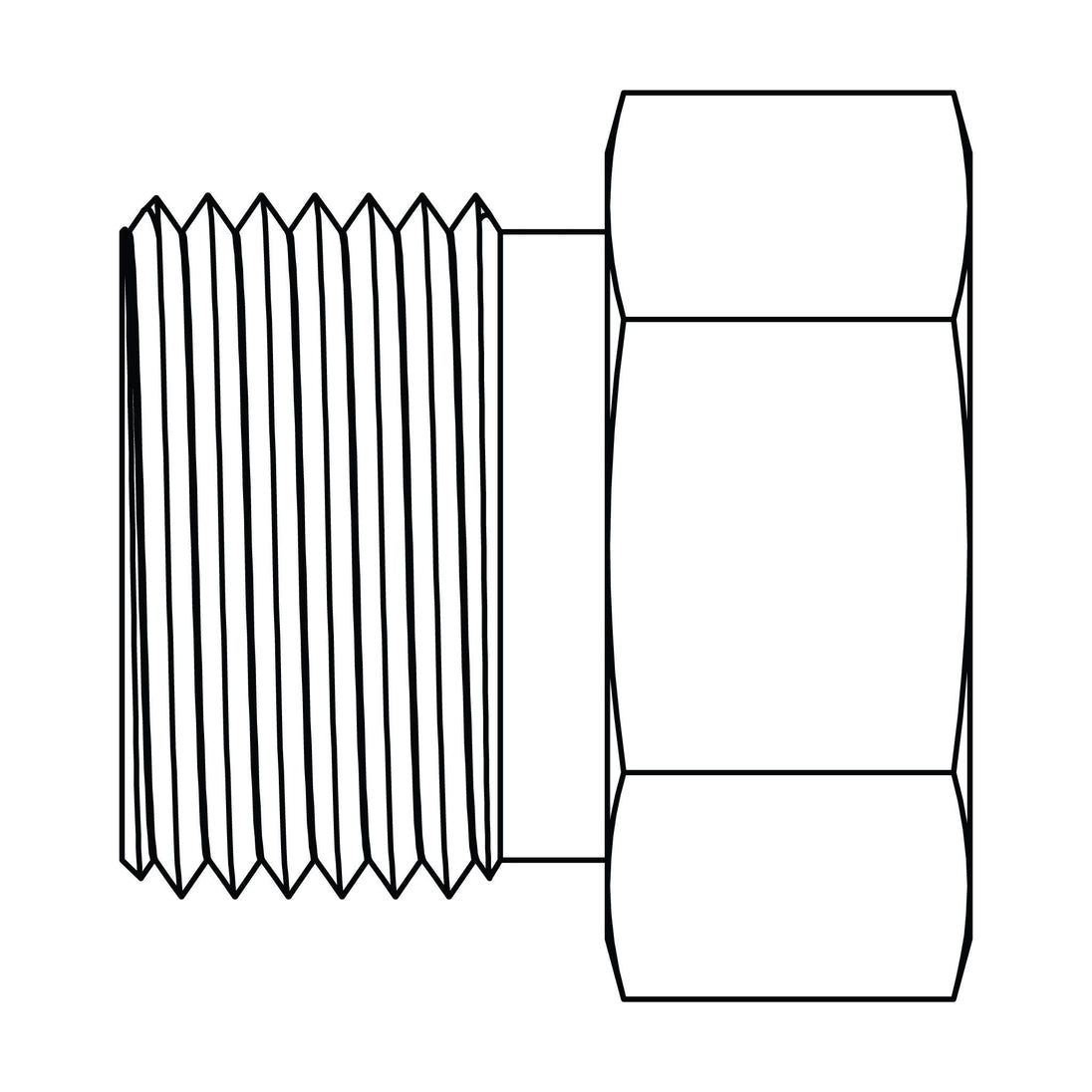 MC6003 - S06 Metric Compression Tube Plug - GetHydraulics.com