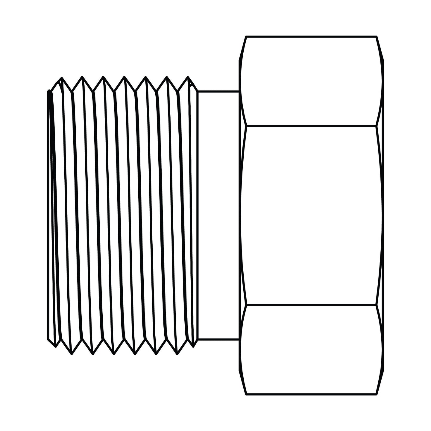 MC6003 - S25 Metric Compression Tube Plug - GetHydraulics.com