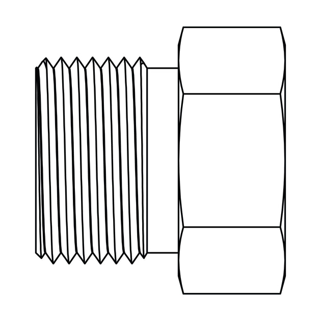 MC6003 - S38 Metric Compression Tube Plug - GetHydraulics.com
