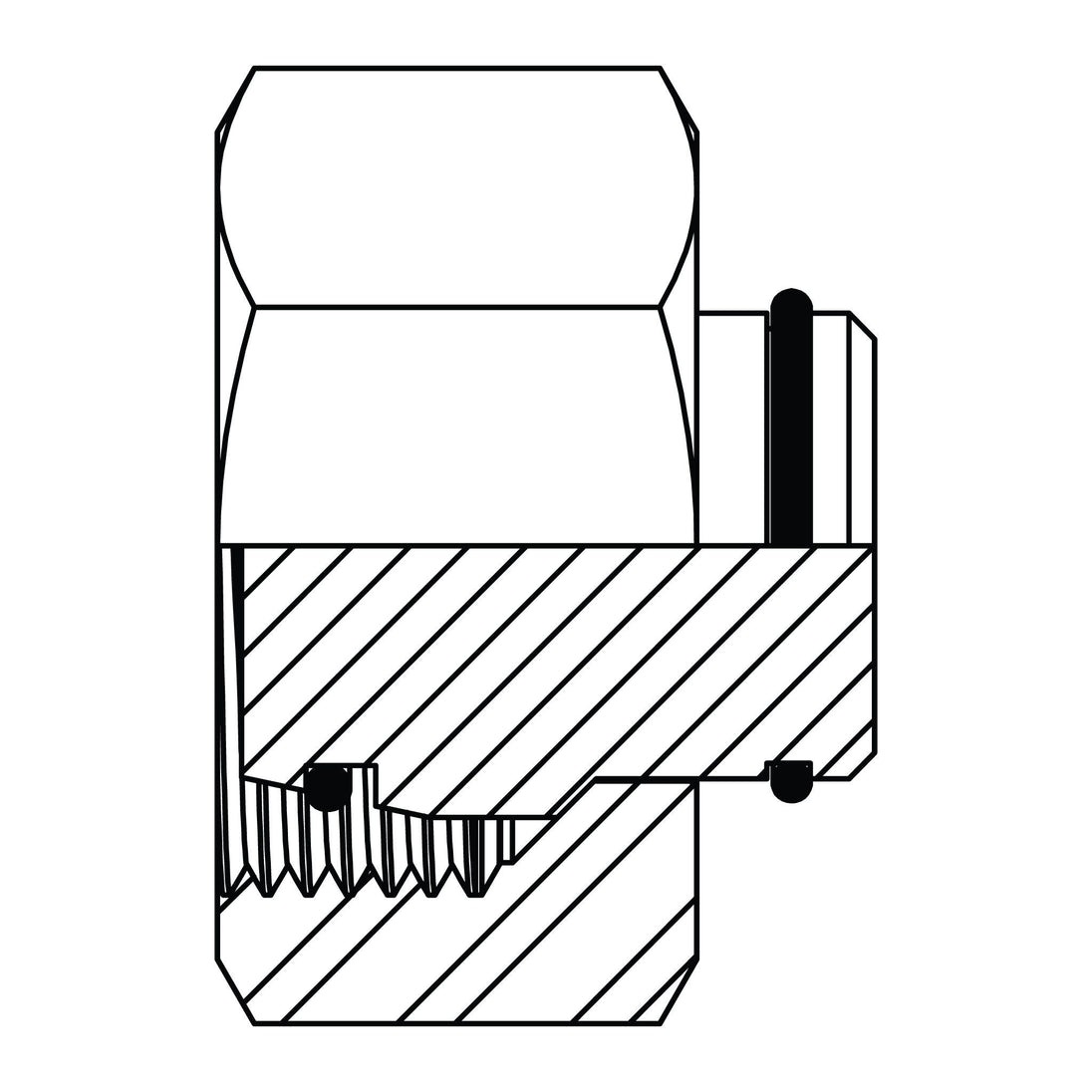 MC6004 - S12 Metric Compression Tube Cap - GetHydraulics.com
