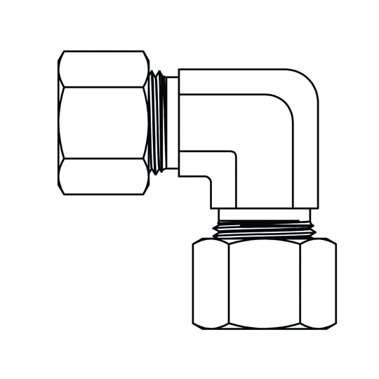 MC6021 - LL04 - LL04 Metric Compression Union Elbow 90 - GetHydraulics.com