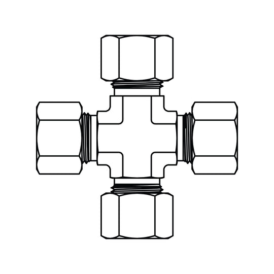 MC6023 - S20 - S20 - S20 - S20 Metric Compression Union Cross - GetHydraulics.com