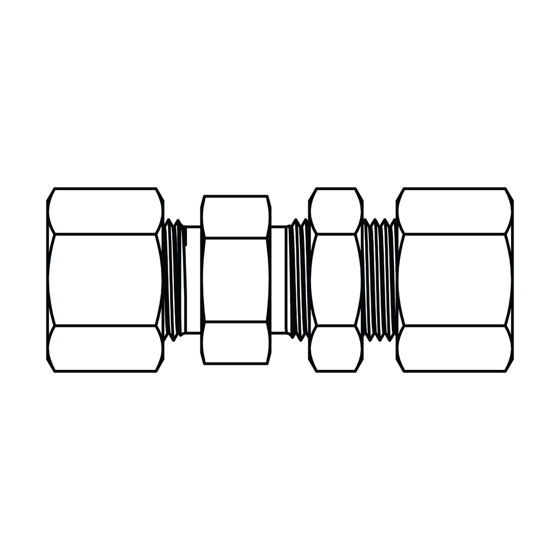 MC6026 - L18 - L18 Metric Compression Union Bulkhead - GetHydraulics.com