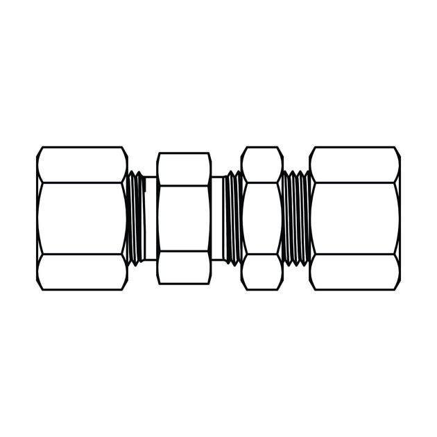 MC6026 - S08 - S08 Metric Compression Union Bulkhead - GetHydraulics.com