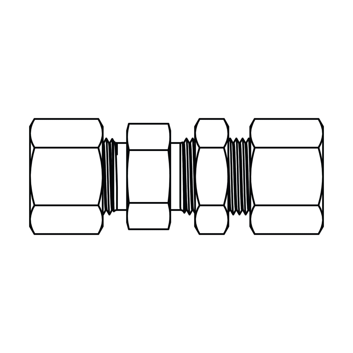 MC6026 - S38 - S38 Metric Compression Union Bulkhead - GetHydraulics.com
