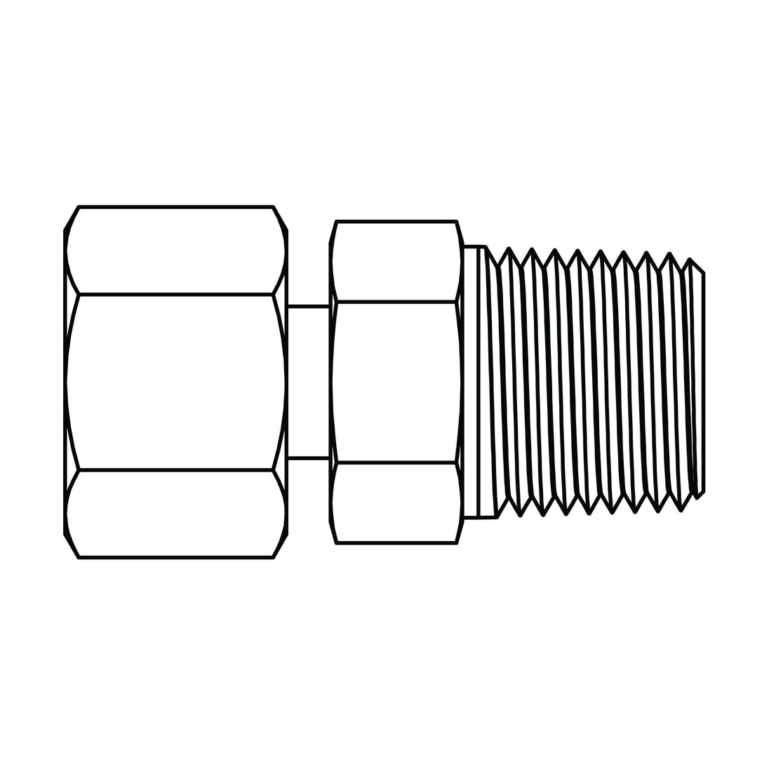 MC6121 - S06 - 04 Metric Compression Stud/Standpipe - NPT - GetHydraulics.com