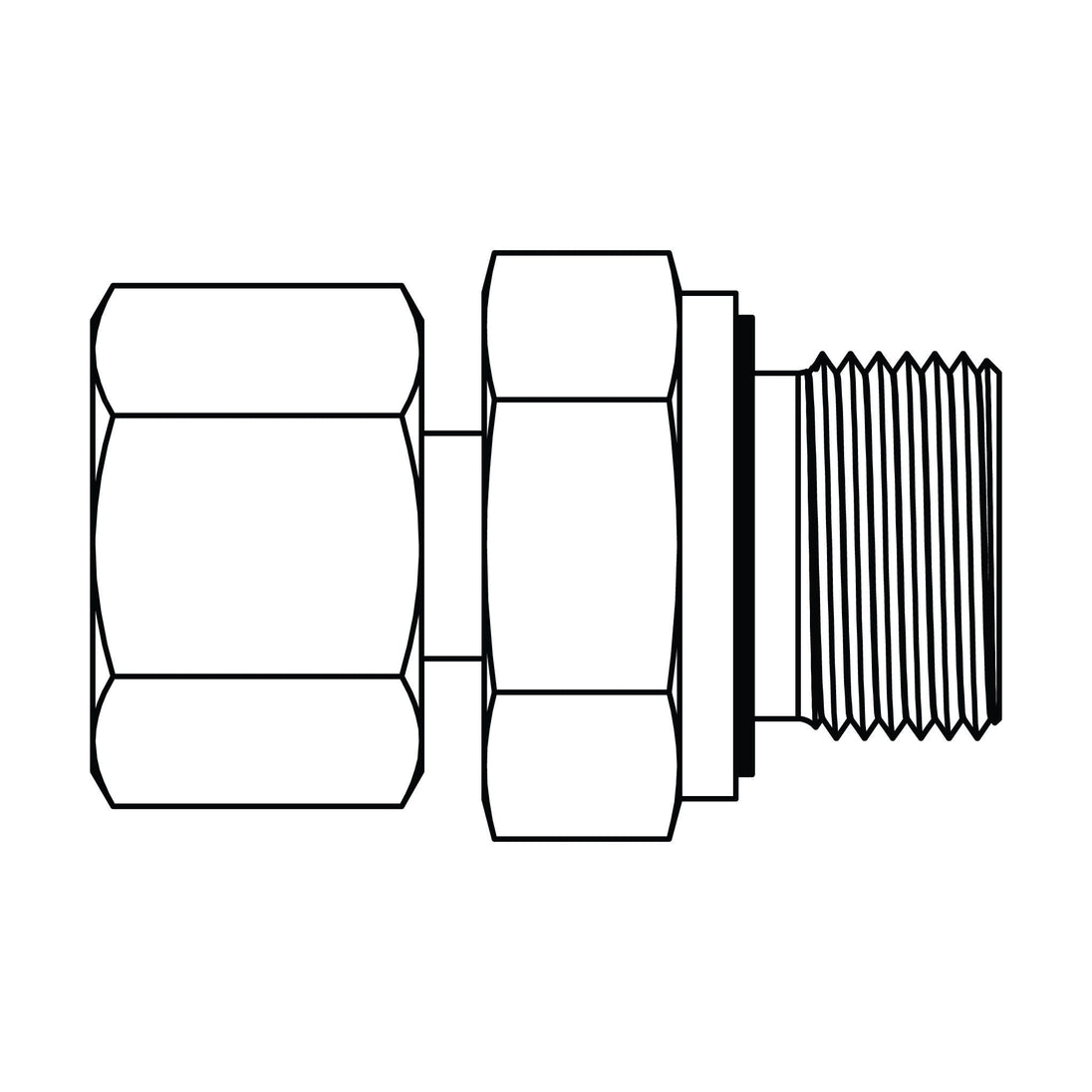 MC6122 - S12 - 06 Metric Compression Stud/Standpipe - BSPP - GetHydraulics.com