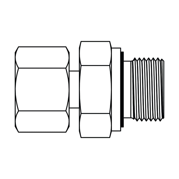 MC6122 - S12 - 06 Metric Compression Stud/Standpipe - BSPP - GetHydraulics.com