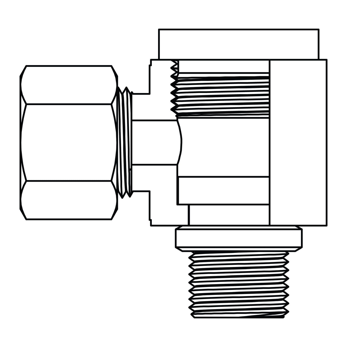MC6142 - S20 - 12 Metric Compression Banjo - BSPP (Throttle Free) Elbow 90 - GetHydraulics.com
