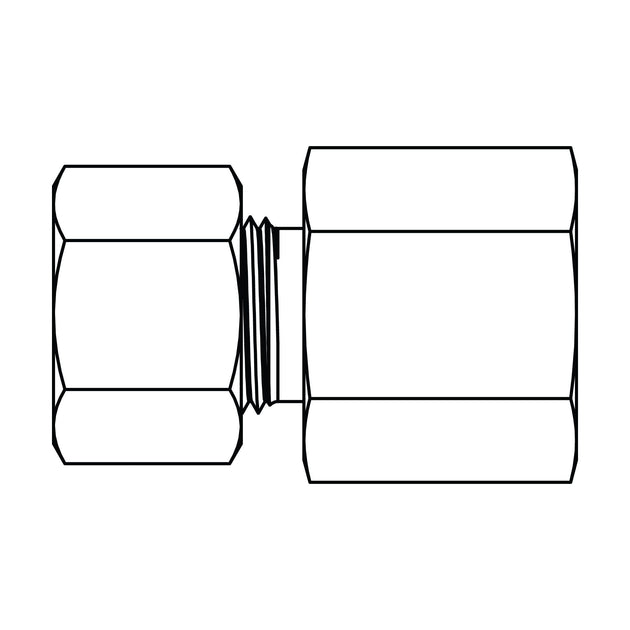 MC6152 - L10 - 04 Metric Compression Gauge Coupling - BSPP - GetHydraulics.com