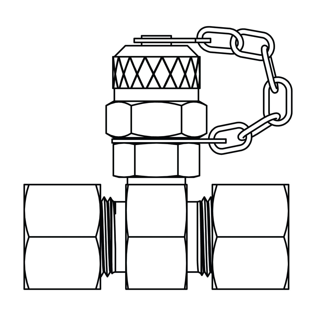 MC6160 - L35 - L35 - M16X2.0 Metric Compression Union with Test Point - GetHydraulics.com