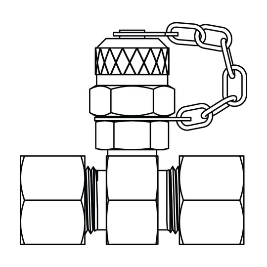 MC6160 - L42 - L42 - M16X2.0 Metric Compression Union with Test Point - GetHydraulics.com