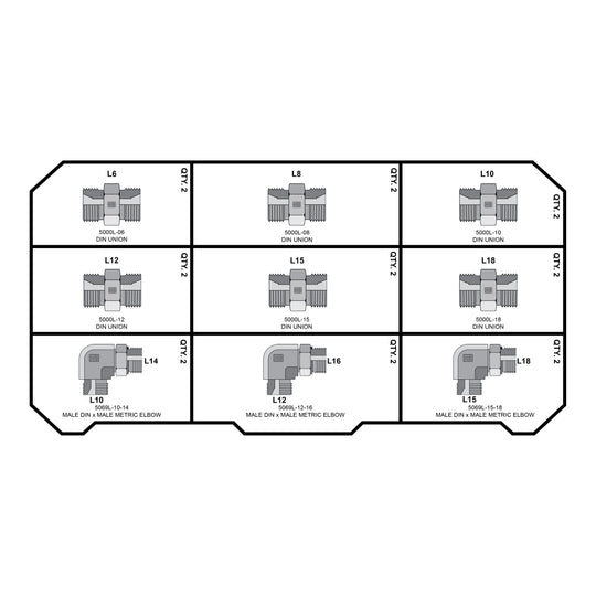 METRIC LIGHT DIN - DIN BONDED SEALS - GetHydraulics