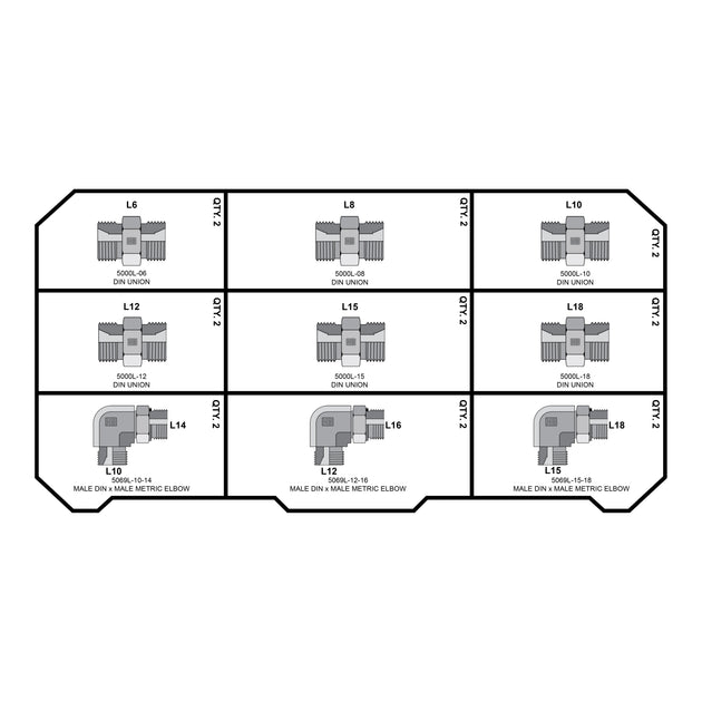 METRIC LIGHT DIN - DIN BONDED SEALS - GetHydraulics.com