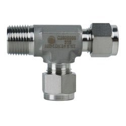 Mid - Lok N2605 SSC2605666 Run Tee, 3/8 - in Tube x 3/8 - in Male NPT x 3/8 - in Tube - GetHydraulics.com