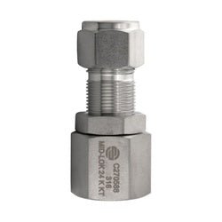 Mid - Lok N2705 - LN SSC270566 Bulkhead Union with Nut, 3/8 - in Tube x 3/8 - in Female NPT - GetHydraulics.com