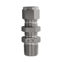 Mid - Lok N2706 - LN SSC270644 Bulkhead Union with Nut, 1/4 - in Tube x 1/4 - in Male NPT - GetHydraulics.com