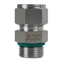 Mid - Lok N6400 SSC64001010 Adapter, 5/8 - in Tube x 5/8 - in Male ORB, Stainless Steel - GetHydraulics.com