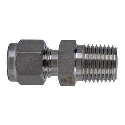 Mid - Lok¬™ Mid - Lok SSC240488 Male Pipe Adapter, 1/2 - in Tube x 1/2 - in Male NPT, Stainless Steel - GetHydraulics.com