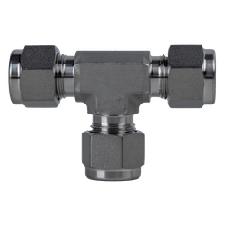 Mid - Lok¬™ Mid - Lok SSC260366 Union Tee, 3/8 - in Tube x 3/8 - in Tube x 3/8 - in Tube, Stainless Steel - GetHydraulics.com